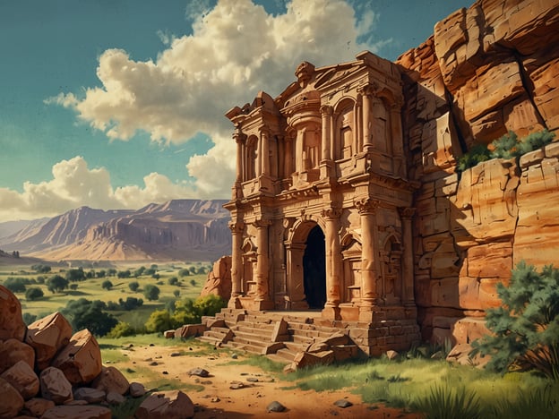 Auf dem Bild ist ein beeindruckendes, antikes Gebäude zu sehen, das an Monumente in einer Wüstenlandschaft erinnert. Die Architektur und die Umgebung könnten an historische Stätten wie Petra in Jordanien erinnern, sind aber nicht direkt mit El Boquerón verbunden.El Boquerón selbst, eine bedeutende Schlucht in El Salvador, hat kulturelle und historische Bedeutung, insbesondere im Kontext der Unabhängigkeitsbewegungen und der Nationalgeschichte des Landes. Diese Gegend ist bekannt für ihre atemberaubenden Landschaften und wird oft als Symbol für die natürliche Schönheit und das Erbe El Salvadors angesehen. Es ist ein Ort, der sowohl Besucher als auch Einheimische anzieht und ihnen die Verbindung zur Natur sowie zur Geschichte des Landes näherbringt.