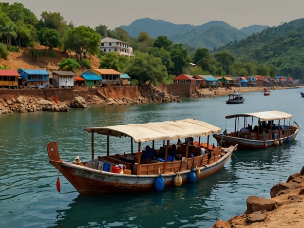 Auf dem Bild sind Boote auf einem ruhigen Wasserweg zu sehen, umgeben von einer malerischen Landschaft mit bewaldeten Hügeln und bunten Häusern am Ufer.Hier sind einige Reisetipps für den Golfo de Fonseca:1. **Bootstouren**: Eine der besten Möglichkeiten, die Region zu erkunden, ist eine Bootstour. Dies ermöglicht dir, die kleinen Inseln wie El Tigre und Meanguera zu besuchen.2. **Strände entdecken**: Genieße die schönen Strände wie Playa El Cuco, die ideales Wasser zum Schwimmen bieten und perfekt für einen entspannten Tag sind.3. **Lokale Küche**: Probiere die frischen Meeresfrüchte in den Küstenrestaurants. Die lokale Küche ist köstlich und bietet viele exotische Gerichte.4. **Natur erleben**: Mache Wanderungen in den umliegenden Hügeln und genieße die atemberaubenden Ausblicke auf das Meer und die Landschaft.5. **Kulturelle Begegnungen**: Besuche kleine Dörfer und lerne das Leben der Einheimischen kennen. Oft kannst du Handwerkskunst und Traditionen erleben.6. **Sonnenuntergänge**: Vergiss nicht, einen Sonnenuntergang am Meer zu genießen. Die Farben des Himmels über dem Wasser sind spektakulär.Genieße deinen Besuch im Golfo de Fonseca!