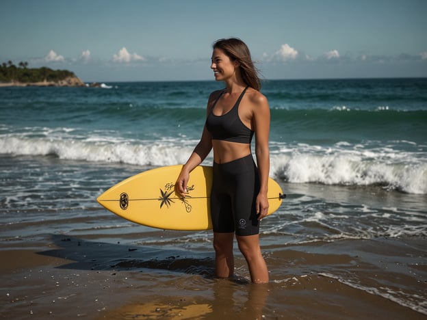 Auf dem Bild ist eine Surferin zu sehen, die am Strand steht und ein gelbes Surfbrett hält. Für Surf-Enthusiasten gibt es viele wunderbare Reiseziele, an denen man die Wellen genießen kann:1. **Bali, Indonesien**: Perfekt für Anfänger und Fortgeschrittene, mit vielen Surf-Schulen und einer lebhaften Surf-Kultur.2. **Maui, Hawaii**: Berühmt für seine großen Wellen, besonders am Honolua Bay. Ideal für erfahrene Surfer.3. **Bondi Beach, Australien**: Ein ikonischer Strand mit zahlreichen Angeboten für Surfer, vom Unterricht bis zu lokalen Wettbewerben.4. **Costa Rica**: Mit langen Küstenlinien und konstanten Wellen ist es ein Paradies für jeden Surfer.5. **Ericeira, Portugal**: Eine der besten Surf-Destinationen in Europa, bekannt für seine erstklassigen Wellen und Surfer-Gemeinschaft.Achte immer auf die Wellenbedingungen und respektiere die lokalen Regeln!