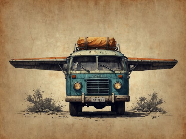 Auf dem Bild ist ein nostalgischer Lieferwagen zu sehen, der möglicherweise für Reisen oder Abenteuer in der Natur genutzt wird. Solche Fahrzeuge können eine Verbindung zur Natur symbolisieren und ein Gefühl für Freiheit und Erkundung vermitteln.Im Kontext von Nachhaltigkeit könnte dieses Bild auch die Möglichkeit darstellen, die Natur respektvoll zu genießen, indem umweltfreundliche Reisemöglichkeiten gefördert werden. Der Schutz der Natur ist entscheidend, um die Schönheit der Landschaften, die wir bereisen, für zukünftige Generationen zu bewahren. Die Verwendung von alten Fahrzeugen, die repariert und wiederverwendet werden, könnte zudem einen Beitrag zur Verringerung des ökologischen Fußabdrucks leisten.