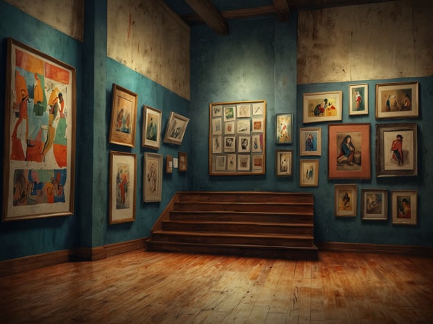 Auf dem Bild ist ein Ausstellungsraum mit einer Vielzahl von Kunstwerken zu sehen. Die Wände sind in einem sanften Blauton gestrichen und beherbergen eine beeindruckende Sammlung von Bildern und Zeichnungen in verschiedenen Rahmen. Die Werke zeigen eine bunte Vielfalt an Stilen und Themen, was möglicherweise die kreative Palette des MARTE (Museo de Arte de El Salvador) widerspiegelt.Das MARTE ist bekannt für seine abwechslungsreichen Ausstellungen, die moderne und zeitgenössische Kunst aus El Salvador und der ganzen Welt präsentieren. Die Vielfalt der Ausstellungen reicht von Malerei und Skulptur bis hin zu Fotografie und Installationen. Das Museum engagiert sich auch in der Förderung lokaler Künstler und bietet ein interaktives Erlebnis für Besucher, die sich für die Kunst und Kultur der Region interessieren.