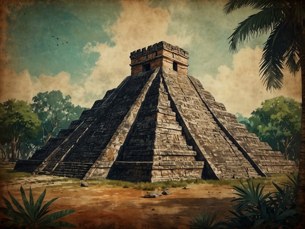 Auf dem Bild ist eine Pyramide zu sehen, die an die Ruinen von Takalik Abaj erinnert. Diese archäologische Stätte inGuatemala ist bekannt für ihre präkolumbianische Architektur und ihre einzigartigen religiösen Strukturen. Die Pyramide könnte Teil eines größeren Komplexes sein, der den Mayakulturen gewidmet war.Takalik Abaj war ein bedeutendes Zentrum, in dem kulturelle Einflüsse der Olmeken und Maya verschmolzen. Die Stätte bietet Einblicke in die religiösen Praktiken und den Lebensstil der damaligen Bewohner. Die Erhaltungszustände der Steinarbeiten und die strategische Lage in der Sierra Madre verdeutlichen die Bedeutung dieser Stätte in der Alten Welt.