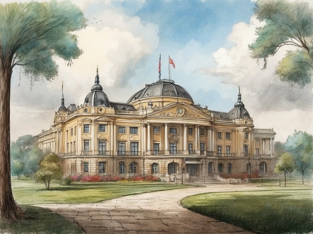 Auf dem Bild ist ein historisches Gebäude zu sehen, das an das Vivarium in Darmstadt erinnert. Das Vivarium wurde im Jahr 1764 gegründet und ist ein bedeutendes kulturelles Erbe der Stadt. Ursprünglich als Teil der großherzoglichen Gärten konzipiert, diente es der Forschung und dem Studium der Naturwissenschaften, insbesondere der Zoologie und Botanik. Heute ist das Vivarium ein beliebtes Ziel für Besucher jeden Alters, die mehr über die Tier- und Pflanzenwelt lernen möchten.Das Gebäude selbst zeichnet sich durch eine prächtige Architektur aus, die typisch für die Zeit ist, in der es erbaut wurde, und wird von schönen Gärten umgeben, die zu einem Spaziergang einladen.