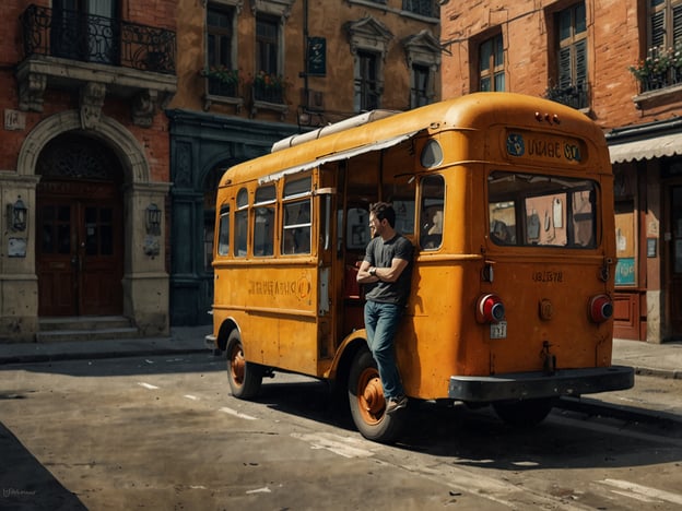 Auf dem Bild ist ein gelber, nostalgisch wirkender Bus zu sehen, der möglicherweise in einer charmanten Stadtlandschaft steht. Um diesen Ort unvergesslich zu erleben, hier einige Reisetipps:1. **Entdecke die Umgebung**: Erkunde die Straßen rund um den Bus. Oft findet man versteckte Cafés und lokale Geschäfte, die das wahre Flair der Stadt zeigen.2. **Fotospots nutzen**: Nutze den Bus als einen tollen Fotohintergrund. Frühmorgens oder während des Sonnenuntergangs sind die besten Zeiten für beeindruckende Fotos.3. **Kulinarische Entdeckungen**: Frag die Einheimischen nach den besten Restaurants oder Street-Food-Ständen in der Nähe. Oftmals sind diese Tippgeber die besten Quellen für authentische Küche.4. **Historische Erkundung**: Schätze dir Zeit für die Besichtigung historischer Gebäude und Denkmäler ein, die die Kultur und Geschichte der Region erzählen.5. **Öffentliche Verkehrsmittel**: Nutze Busse oder Bahnen, um weitere Teile der Stadt zu erkunden. Oft ist dies nicht nur kostengünstig, sondern auch eine tolle Art, mit Einheimischen in Kontakt zu treten.6. **Lokale Events**: Informiere dich über Veranstaltungen oder Festivals, die während deines Besuchs stattfinden. Diese bieten einen großartigen Einblick in die lokale Kultur.Mit diesen Tipps wird dein Aufenthalt sicher unvergesslich!