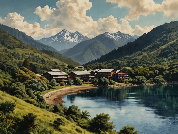 Auf dem Bild sehen wir eine malerische Landschaft mit Bergen im Hintergrund und einem ruhigen Gewässer im Vordergrund. Diese Szenerie könnte ähnliche Naturerlebnisse wie in der Umgebung von San Pedro Sula darstellen.In dieser Region findet man beeindruckende Berglandschaften wie die Sierra de Omoa, wo Wanderungen durch üppige Wälder und zu Wasserfällen möglich sind. Der nahegelegene Parque Nacional Cusuco bietet vielfältige Flora und Fauna und ist ein ideales Ziel für Naturliebhaber.Außerdem bietet der Lago de Yojoa, etwa eine Stunde von San Pedro Sula entfernt, eine entspannende Umgebung für Aktivitäten wie Vogelbeobachtung, Kajakfahren und Angeln. Solche Erlebnisse machen die Natur rund um San Pedro Sula einzigartig und bemerkenswert.
