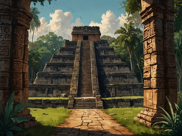 Auf dem Bild ist eine beeindruckende Pyramide zu sehen, umgeben von üppigem Grün und antiken Steinstrukturen, die an die Maya-Kultur erinnern. Diese Szenerie ähnelt den Ruinen von Santa Rosa de Copán in Honduras.Hier sind einige Tipps für deinen Besuch in Santa Rosa de Copán:1. **Frühe Ankunft**: Komm früh am Tag, um die Hitze zu vermeiden und die Ruinen in Ruhe zu erkunden.2. **Führungen**: Nutze die Dienste von örtlichen Führern, die dir interessante Hintergründe und Geschichten über die Maya-Zivilisation vermitteln können.3. **Wasser mitnehmen**: Halte dich hydratisiert, besonders bei den Erkundungstouren in der Hitze.4. **Fotomöglichkeiten**: Achte auf die besten Fotospots, z.B. vor den berühmten Stelen und Tempeln.5. **Respekt vor der Kultur**: Achte darauf, die Ruinen und die Umgebung respektvoll zu behandeln, um diesen historischen Ort zu bewahren.Viel Spaß bei deinem Besuch!