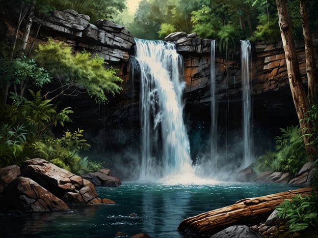 Auf dem Bild ist ein idyllischer Wasserfall zu sehen, der in ein ruhiges Becken plätschert, umgeben von üppiger, grüner Vegetation und großen Steinen.Abseits der Wanderwege in einem Nationalpark könntest du verschiedene Aktivitäten erleben. Zum Beispiel:1. **Fotografie** – Nutze die atemberaubenden Landschaften und die Tierwelt für beeindruckende Fotos.2. **Schwimmen** – In klaren, erfrischenden Gewässern, die oft in der Nähe von Wasserfällen zu finden sind.3. **Vogelbeobachtung** – Viele Nationalparks sind Heimat für seltene Vogelarten, die man in der Ruhe der Natur beobachten kann.4. **Naturführungen** – Erkunde mit einem Ranger die Flora und Fauna abseits der markierten Wanderwege.5. **Angeln** – In den Seen und Flüssen des Parks kannst du die Ruhe genießen und vielleicht den einen oder anderen Fisch fangen.6. **Camping** – Übernachte in der Natur und erlebe den Nationalpark bei Nacht, wenn die Geräusche des Waldes lebendig werden.Diese Aktivitäten ermöglichen ein intensives Naturerlebnis und ein besseres Verständnis für die Ökosysteme im Nationalpark.