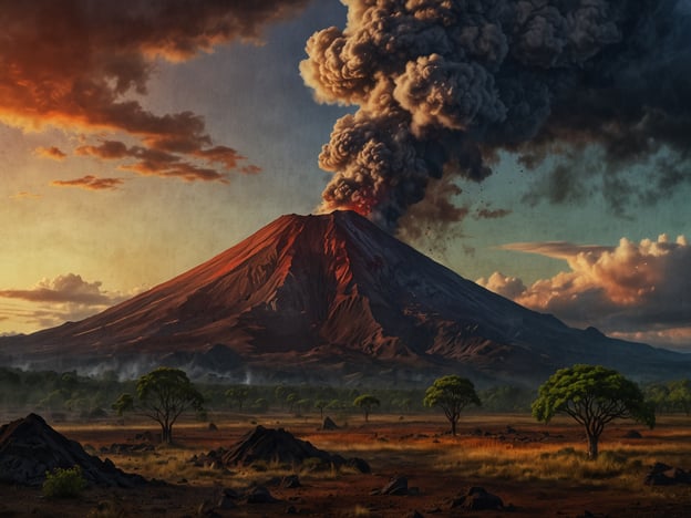 Auf dem Bild ist ein aktiver Vulkan zu sehen, der stark raucht und Lava spuckt, was auf einen Ausbruch hinweist. Dies erinnert an den Masaya-Vulkan in Nicaragua, der bekannt ist für seine aktive Lava-Teich und beeindruckenden Ausbrüche.Die Geologie des Masaya-Vulkans zeigt, dass er ein Schildvulkan ist, der sich aus vielen Lavaströmen und pyroklastischen Strömen gebildet hat. Historisch gesehen hat der Vulkan zahlreiche Ausbrüche erlebt, die bis in die präkolumbianische Zeit zurückreichen. Der Vulkan ist auch wichtig für die lokale Kultur und Mythologie und wird oft als „Tor zur Hölle“ bezeichnet, wobei die indigene Bevölkerung ihn als heilig ansah.Die kontinuierliche Aktivität des Vulkans macht ihn zu einem faszinierenden Ziel für Wissenschaftler und Touristen. Sein Einfluss auf die umliegende Landschaft und das Ökosystem ist ebenfalls signifikant, da die vulkanischen Böden sehr fruchtbar sind.