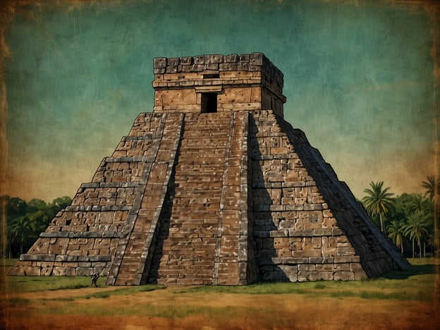Auf dem Bild ist eine nachgebildete Darstellung von El Castillo zu sehen, der bedeutendsten Pyramide in der archäologischen Stätte Chichén Itzá, die zu den wichtigsten Überresten der Maya-Kultur in Mexiko gehört. El Castillo, auch bekannt als die Pyramide des Kukulkán, ist etwa 24 Meter hoch und hat an jeder Seite 91 Stufen, die zusammen mit der Plattform oben genau 365 Stufen ergeben – eine symbolische Verbindung zu einem Sonnenkalender.Die Pyramide ist nicht nur ein architektonisches Meisterwerk, sondern auch ein astronomisches Observatorium. Bei den Tag- und Nachtgleiche im Frühling und Herbst wirft die untergehende Sonne einen Schatten, der aussieht wie eine Schlange, die die Treppe hinabkriecht. Dies ist ein eindrucksvolles Beispiel für das tiefe Verständnis der Maya für Astronomie und ihre Fähigkeit, dieses Wissen in ihrer Architektur zu integrieren.Die Stätte zieht jedes Jahr viele Touristen an, die sich von der majestätischen Baukunst und der faszinierenden Geschichte der Maya faszinieren lassen.