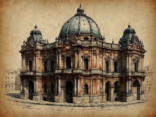 Auf dem Bild ist ein historisches Gebäude zu sehen, das architektonische Merkmale des Barock aufweist. Diese Stilrichtung, die im 17. und 18. Jahrhundert populär war, zeichnet sich durch prächtige Fassaden, geschwungene Linien und aufwendig gestaltete Details aus.
Das Gebäude könnte möglicherweise ein Theater, ein Pavillon oder ein ähnliches öffentliches Bauwerk darstellen, das in europäischen Städten oft zu finden ist. Solche Strukturen sind oft mit gesellschaftlichen und kulturellen Ereignissen verbunden, die zu ihrer Zeit von zentraler Bedeutung waren, wie Feierlichkeiten, Theateraufführungen oder politische Versammlungen.
In der Architektur spiegeln sich nicht nur ästhetische Werte wider, sondern auch die gesellschaftlichen, politischen und kulturellen Strömungen einer Epoche. Das Gebäude könnte auch als Teil eines historischen Erbes betrachtet werden, das die Geschichte und die kulturelle Identität einer Region verkörpert.