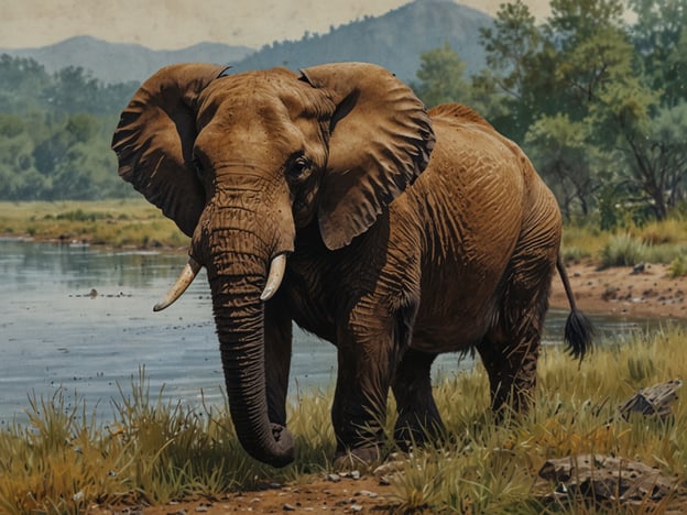 Auf dem Bild ist ein Elefant zu sehen, der am Ufer eines Gewässers steht. Die Umgebung wirkt natürlich, mit grünen Pflanzen und Bergen im Hintergrund.**Praktische Tipps für deinen Besuch:**1. **Früh ankommen:** Um die besten Tierbeobachtungen zu machen, solltest du früh am Morgen oder später am Nachmittag hingehen, wenn die Tiere aktiver sind.2. **Leise sein:** Halte den Geräuschpegel niedrig, um die Tiere nicht zu stören.3. **Fernrohr oder Kamera mit Teleobjektiv mitbringen:** So kannst du die Tiere aus sicherer Entfernung beobachten und fotografieren.4. **Genug Wasser und Snacks mitbringen:** Achte darauf, ausreichend Wasser und kleine Snacks dabei zu haben, besonders bei längeren Ausflügen.5. **Respektiere die Natur:** Halte dich an die Regeln des Parks oder Naturschutzgebiets und hinterlasse keinen Müll.6. **Informiere dich über die Tiere:** Lerne vorher etwas über die Tiere, die du sehen möchtest, um interessante Beobachtungen zu machen.