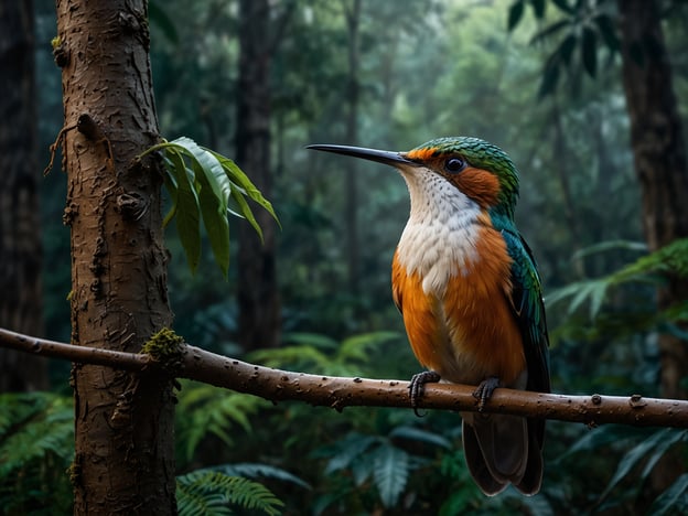 Auf dem Bild ist ein wunderschöner Vogel zu sehen, der auf einem Ast sitzt, umgeben von üppigem, grünem Wald. In einem Reservat könnte man zahlreiche Aktivitäten und Erlebnisse genießen, wie zum Beispiel:1. **Vogelbeobachtungen**: Angesichts der Artenvielfalt kann man viele verschiedene Vogelarten in ihrem natürlichen Lebensraum beobachten und fotografieren.2. **Wanderungen durch den Wald**: Es gibt zahlreiche Wanderwege, die durch malerische Landschaften führen und die Möglichkeit bieten, die Flora und Fauna hautnah zu erleben.3. **Naturführungen**: Geführte Touren werden oft angeboten, wo Experten über die verschiedenen Pflanzen- und Tierarten informieren und deren Lebensräume erläutern.4. **Forschung und Bildung**: Viele Reservate bieten Bildungsprogramme an, in denen man mehr über den Schutz der Natur und die Bedeutung der Biodiversität lernen kann.5. **Entspannung und Meditation**: In der ruhigen Umgebung eines Reservats kann man die Natur genießen, meditieren oder einfach nur die Seele baumeln lassen.Ein Besuch in einem solch naturnahen Gebiet bietet eine hervorragende Gelegenheit, sich mit der Natur zu verbinden und die Schönheit unserer Umwelt zu schätzen.