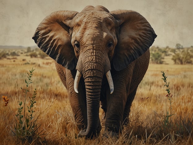 Auf dem Bild ist ein Elefant in einer natürlichen Umgebung zu sehen, umgeben von Gras und Pflanzen. Diese Art der Darstellung von Tieren und Natur spiegelt die Prinzipien des Ökotourismus wider.Ökotourismus bezeichnet eine Form des Reisens, die auf den Besuch naturnaher Gebiete abzielt, um die Umwelt zu schützen und die Lebensräume der Tiere zu bewahren. Es fördert nachhaltige Praktiken, die sowohl den Erhalt der Natur als auch die Unterstützung lokaler Gemeinschaften beinhalten. Durch den Fokus auf Wildtiere, wie den Elefanten auf dem Bild, werden Reisende sensibilisiert für den Wert der Biodiversität und die Notwendigkeit, gefährdete Arten und deren Lebensräume zu schützen.