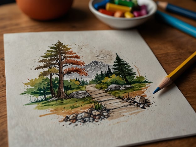 Auf dem Bild ist eine schöne Zeichnung einer Naturlandschaft zu sehen, die einen Wanderweg, Bäume und Berge darstellt. Hier sind einige Tipps für einen gelungenen Wanderausflug:1. **Gute Vorbereitung**: Informiere dich über die Wanderroute und das Wetter. Packe passende Kleidung ein, die auch wetterfest ist.2. **Wasser und Snacks**: Nimm genügend Wasser und energiereiche Snacks mit, um dich während der Wanderung zu stärken.3. **Geeignetes Schuhwerk**: Trage feste, bequeme Wanderschuhe, die dir guten Halt bieten.4. **Navigation**: Verwende eine Karte oder eine GPS-App, um dich nicht zu verirren.5. **Sicherheit**: Informiere jemanden über deine Pläne und die voraussichtliche Rückkehrzeit, besonders wenn du alleine wanderst.6. **Natur genießen**: Nimm dir Zeit, um die Umgebung zu bestaunen und Pausen einzulegen, um die Natur zu genießen.Viel Spaß beim Wandern!