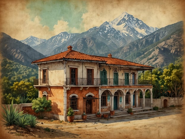 Auf dem Bild ist ein charmantes, rustikales Gebäude zu sehen, das von einer malerischen Berglandschaft umgeben ist. Die Architektur des Hauses, mit seinen leichten mediterranen Einflüssen und den großen Fenstern, deutet auf eine historische Bedeutung hin.Diese Darstellung erinnert an die faszinierende Geschichte von San Rafael del Norte, einer Stadt in Nicaragua, die für ihre reiche Kultur und koloniale Architektur bekannt ist. Die Region ist von beeindruckenden Bergen umgeben, die oft in Erzählungen der Einheimischen vorkommen, und die harmonische Verbindung von Natur und Geschichte wird in solchen Bildern wunderbar sichtbar. San Rafael del Norte hat auch historische Stätten, die die Abenteuer und Herausforderungen der Vergangenheit widerspiegeln.