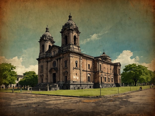 Auf dem Bild ist eine beeindruckende, historische Kirche zu sehen, die durch ihre markanten Türme und die schön gestaltete Fassade besticht. Die Umgebung wirkt friedlich und einladend, umgeben von üppigem Grün und einem offenen Platz, der Platz für Menschen bietet, die vorbeigehen oder sich ausruhen möchten.Besucher könnten beim Anblick der Kirche von persönlichen Erinnerungen überwältigt werden. Einige erzählen vielleicht von einem besonderen Moment, den sie hier erlebt haben, etwa bei einer Hochzeit oder einem Feiertagsgottesdienst. Sie beschreiben oft die ruhige Atmosphäre, die durch die architektonische Schönheit und die Spiritualität des Ortes verstärkt wird.Andere Besucher könnten sich an das Abenteuer erinnern, die Kirche zum ersten Mal entdeckt zu haben, und die Gesichter der Einheimischen, die stolz auf ihr Erbe sind. Die Struktur selbst könnte ihnen Geschichten von vergangenen Zeiten erzählen, als die Kirche ein zentraler Teil des Lebens in der Gemeinde war. So wird der Ort nicht nur als historisches Gebäude wahrgenommen, sondern auch als lebendiges Zeugnis der Gemeinschaft und ihrer Traditionen.