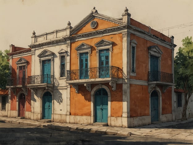 Das Bild zeigt eine fiktive Darstellung von bunten Gebäuden im kolonialen Stil, die für Stadtteile wie Casco Viejo charakteristisch sind.Casco Viejo, das historische Zentrum von Panama-Stadt, hat eine bedeutende Rolle in der Geschichte von Panama gespielt. Es wurde im 17. Jahrhundert als neue Hauptstadt gegründet, nachdem die ursprüngliche Stadt durch Piratenangriffe zerstört wurde. Die Architektur von Casco Viejo spiegelt verschiedene europäische Stile wider, darunter spanisch-koloniale und französische Einflüsse, und ist bekannt für ihre gut erhaltenen Gebäude, die heute als UNESCO-Weltkulturerbe geschützt sind.Die Farbe und die Struktur der Gebäude in dem Bild könnten die kulturelle Vielfalt und das historische Erbe von Casco Viejo symbolisieren, wo Geschichte, Architektur und modernes Leben auf einzigartige Weise miteinander verwoben sind.