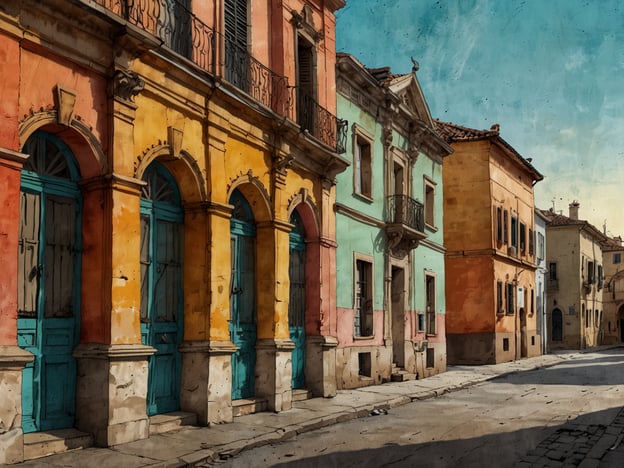 Auf dem Bild sind farbenfrohe, historische Gebäude in einer malerischen Straße zu sehen, die an die charmante Atmosphäre von Casco Viejo erinnert.Ein Besuch in Casco Viejo bietet zahlreiche Vorteile. Die einzigartige Architektur und die lebendige Farbpalette der Gebäude laden zum Erkunden ein. Die Straßen sind gespickt mit kleinen Cafés, in denen man die lokale Küche genießen kann. Darüber hinaus gibt es viele kulturelle Sehenswürdigkeiten wie Museen und Kirchen, die die reiche Geschichte der Region widerspiegeln. Der aufregende Mix aus alten und modernen Elementen macht einen Spaziergang durch Casco Viejo zu einem unvergesslichen Erlebnis.