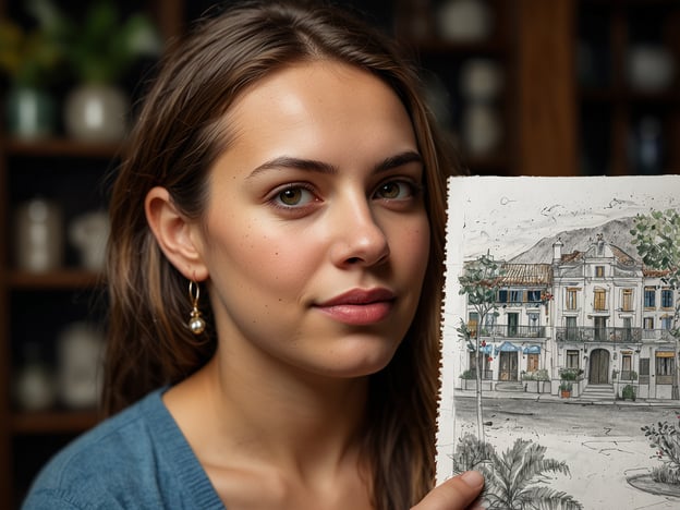 Auf dem Bild ist eine junge Frau zu sehen, die eine Zeichnung eines Gebäudes hält.Wenn du in Almirante bist, hier sind einige praktische Tipps für deinen Aufenthalt:1. **Lokale Küche probieren**: Besuche lokale Restaurants, um frische Meeresfrüchte und traditionelle panamaische Gerichte zu genießen.2. **Öffentliche Verkehrsmittel**: Informiere dich über die Buslinien, um dich effizient in der Stadt fortzubewegen.3. **Kultur erleben**: Schau dir lokale Feste oder Märkte an, um mehr über die Kultur und die Menschen in Almirante zu erfahren.4. **Natur genießen**: Nutze die Möglichkeit, die umliegenden Naturgebiete, wie Strände und Wälder, zu erkunden.5. **Englischkenntnisse**: Obwohl Spanisch die Hauptsprache ist, sprechen viele Einheimische auch Englisch – ein grundlegendes Verständnis von Spanisch kann jedoch hilfreich sein.Ich wünsche dir eine tolle Zeit in Almirante!