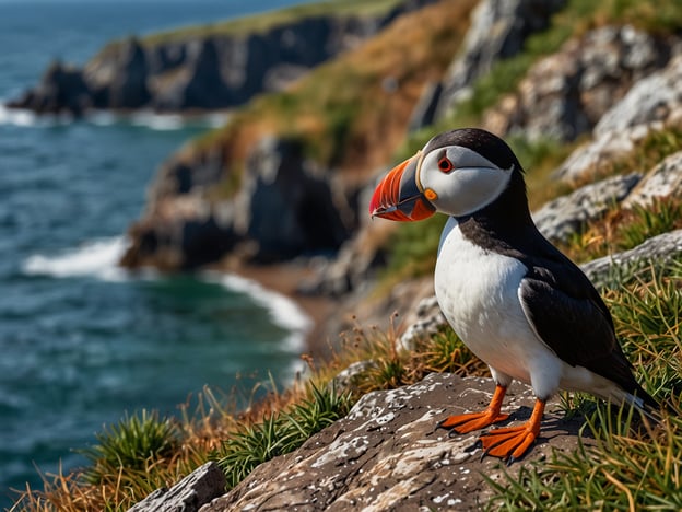 Auf dem Bild ist ein Papageitaucher zu sehen, der an der Küste einer rauen Insel steht. Auf der Runde Insel gibt es viele Möglichkeiten, die Natur zu entdecken und aktiv zu sein. Besucher können:1. **Vogelbeobachtung**: Die Insel ist bekannt für ihre vielfältige Vogelpopulation, einschließlich Papageitaucher. Es ist ein großartiger Ort, um die verschiedenen Arten zu beobachten und zu fotografieren.2. **Wanderungen**: Es gibt zahlreiche Wanderwege entlang der Küste, wo man die beeindruckenden Klippen und die Schönheit des Meeres genießen kann.3. **Bootstouren**: Eine Bootstour rund um die Insel bietet die Gelegenheit, die Tierwelt aus nächster Nähe zu erleben, einschließlich Seehunde und verschiedene Meeresvögel.4. **Erkunden von Stränden**: Die Strände sind ideal zum Entspannen, Schwimmen oder Picknicken mit Blick auf das Meer und die umliegenden Landschaften.5. **Fischerei**: Für die Abenteuerlustigen gibt es Möglichkeiten, angeln zu gehen und vielleicht sogar frischen Fisch für das Abendessen zu fangen.Diese Erlebnisse machen die Runde Insel zu einem faszinierenden Ziel für Naturliebhaber und aktive Reisende.