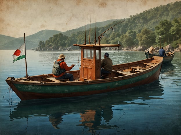 Auf dem Bild sind traditionelle Fischerboote zu sehen, die in ruhigen Gewässern treiben. Die Fischer, die in diesen offenen Booten sitzen, sind oft Teil einer Kultur, die tief mit der Natur und dem Wasser verbunden ist. Die Fischerei hat nicht nur wirtschaftliche Bedeutung, sondern ist auch ein Ausdruck von Tradition und Gemeinschaft.In vielen Kulturen wird das Fischen von Generation zu Generation weitergegeben, und es gibt bestimmte Techniken und Rituale, die dabei eine Rolle spielen. Die Boote selbst sind oft handgefertigt und spiegeln das lokale Handwerk wider. Die Verwendung von traditionellen Fangmethoden kann auch zur Erhaltung der Umwelt beitragen, indem nachhaltige Praktiken gefördert werden.Insgesamt symbolisiert das Bild eine Lebensweise, die sowohl die Verbindung zum Wasser als auch die kulturellen Traditionen der Fischerei verkörpert.