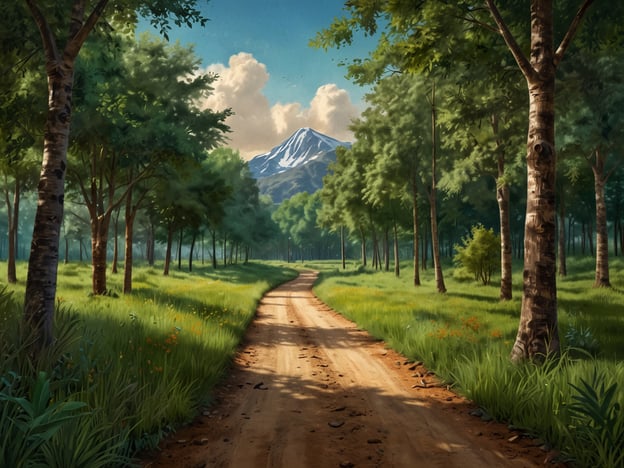 Auf dem Bild ist eine malerische Waldlandschaft mit einem Weg zu sehen, der von Bäumen gesäumt ist und in die Ferne führt, wo ein beeindruckender Berg sichtbar ist. Diese Szenerie verdeutlicht die Schönheit der Natur und die Wichtigkeit des Schutzes von Nationalparks.Nachhaltigkeit spielt eine zentrale Rolle in der Erhaltung solcher Landschaften. Es ist entscheidend, die Artenvielfalt zu schützen, Wälder nachhaltig zu bewirtschaften und den natürlichen Lebensraum zu bewahren, um die Ökosysteme zu unterstützen. Nationalparks bieten nicht nur Schutz für Flora und Fauna, sondern auch Rückzugsorte für Menschen, die die Natur erleben und schätzen möchten. Der respektvolle Umgang mit der Natur ist essentiell, um diese Schönheit auch zukünftigen Generationen zu erhalten.