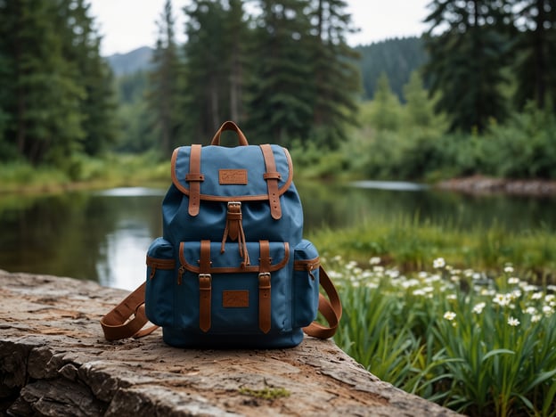 Auf dem Bild ist ein blauer Rucksack mit braunen Lederriemen vor einer idyllischen Naturkulisse zu sehen. Im Hintergrund sind Bäume und ein ruhiger Wasserkörper.
### Tipps für einen gelungenen Ausflug in Hallingdal:
1. **Planung der Route**: Informiere dich über die Wanderwege in der Region. Hallingdal bietet zahlreiche Routen, die für verschiedene Fitnesslevel geeignet sind.
2. **Ausrüstung**: Neben einem robusten Rucksack ist komfortable und wetterfeste Kleidung wichtig. Vergiss nicht, genug Wasser und Snacks mitzunehmen.
3. **Natur genießen**: Nimm dir Zeit, die umliegende Natur zu erkunden. Halte an, um die Landschaft zu fotografieren und die Vielfalt an Flora und Fauna zu erleben.
4. **Unterkünfte**: Wenn du länger bleibst, suche nach gemütlichen Unterkünften, sei es ein Hotel, eine Hütte oder ein Campingplatz.
5. **Aktivitäten**: Neben Wandern kannst du auch Radfahren, Angeln oder im Winter Skifahren ausprobieren.
6. **Lokale Spezialitäten**: Probiere regionale Speisen in einem der örtlichen Restaurants, um das kulinarische Angebot zu entdecken.
Viel Spaß bei deinem Abenteuer in Hallingdal!