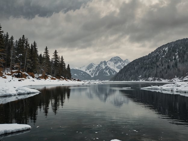 Auf dem Bild sieht man eine winterliche Landschaft mit einem ruhigen Gewässer, über das sich schneebedeckte Berge und Wälder erstrecken. In der Umgebung von Bodø gibt es zahlreiche Aktivitäten für Naturfreunde, die diese eindrucksvolle Kulisse genießen möchten:1. **Schneeschuhwandern**: Erkunde die verschneiten Wälder und Berge zu Fuß, um die atemberaubende Natur hautnah zu erleben.2. **Winterwandern**: Es gibt gut markierte Wanderwege, die eine wunderschöne Aussicht auf die umliegenden Berge bieten.3. **Eisangeln**: An den gewässern in der Umgebung kann man während des Winters die traditionelle Aktivität des Eisangelns ausprobieren.4. **Fotografie**: Diese eindrucksvolle Landschaft eignet sich hervorragend für Naturliebhaber und Fotografen, die die Schönheit der norwegischen Natur festhalten möchten.5. **Tierbeobachtungen**: Halte Ausschau nach Wildtieren, die sich in der Umgebung aufhalten, insbesondere bei ruhigen Gewässern.Bodø bietet mit seiner abwechslungsreichen Natur und den Aktivitäten das ideale Ambiente für Naturfreunde, die Winterwunder erleben möchten.