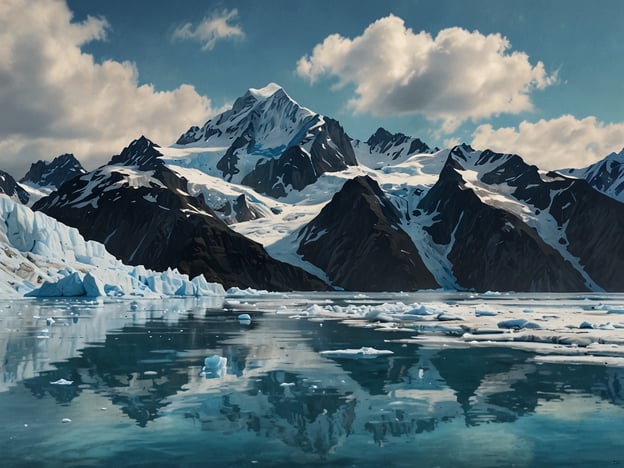 Auf dem Bild ist eine beeindruckende Landschaft zu sehen, die den Øksfjord Gletscher und seine majestätischen Berge darstellt. Diese Region bietet zahlreiche Aktivitäten und Erlebnisse.Besucher können Bootstouren unternehmen, um die Gletscherhautnah zu erleben und die eindrucksvollen Eisformationen zu bewundern. Wanderungen in der Umgebung ermöglichen es, atemberaubende Ausblicke auf die schneebedeckten Gipfel zu genießen und die unberührte Natur zu erkunden. Außerdem gibt es Möglichkeiten zum Kajakfahren, um durch die ruhigen Gewässer zu paddeln und die Tierwelt, wie Seevögel und vielleicht auch Robben, zu beobachten.Im Winter kann man hier Schneeschuhwandern oder Skitouren machen, um die winterliche Stille und die Schönheit der Umgebung zu erleben. Der Øksfjord Gletscher ist also ein Ort voller Abenteuer und natürlicher Pracht.