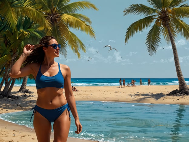 Auf dem Bild ist ein schöner Strand zu sehen, der für viele Aktivitäten ideal ist. An Costa Ricas Stränden kann man wunderbar schwimmen, schnorcheln oder surfen. Die tropische Umgebung mit Palmen und dem klaren Wasser lädt zum Entspannen ein. Zudem bieten solche Strände oft die Möglichkeit, Beachvolleyball zu spielen oder am Strand zu joggen. Man kann auch die lokale Küche in Strandrestaurants genießen und die atemberaubenden Sonnenuntergänge beobachten.