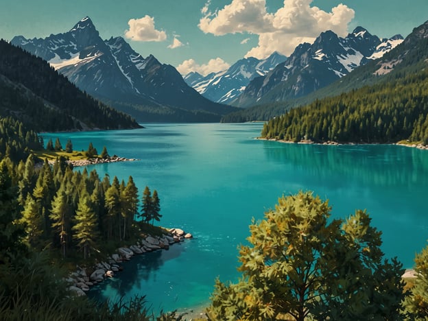 Auf dem Bild ist eine malerische Landschaft zu sehen, die einen klaren, türkisfarbenen See umgeben von Bergen und Wäldern zeigt.**Was Besucher über den Karatschai-See wissen sollten:**1. **Lage:** Der Karatschai-See befindet sich in der Nähe des Kaukasus und ist bekannt für seine beeindruckende natürliche Schönheit und unberührte Umgebung.2. **Aktivitäten:** Besucher können zahlreiche Aktivitäten wie Wandern, Bootfahren und Angeln genießen. Die Umgebung bietet ideale Möglichkeiten für Naturliebhaber.3. **Natur:** Der See wird von üppigen Wäldern und majestätischen Bergen umgeben, was ihn zu einem perfekten Ort für Fotografen und Naturschützer macht.4. **Klimatische Bedingungen:** Das Wetter kann wechselhaft sein, daher ist es ratsam, sich auf unterschiedliche Wetterbedingungen vorzubereiten.5. **Zugänglichkeit:** Je nach Jahreszeit kann der Zugang zum See variieren. Es ist empfehlenswert, zuvor Informationen über die Anreise einzuholen.