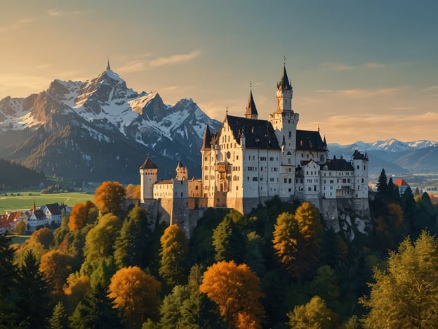 Auf dem Bild ist ein malerisches Schloss zu sehen, umgeben von majestätischen Bergen und einer idyllischen Landschaft mit bunten Bäumen. Solche Orte sind perfekte romantische Rückzugsorte für Paare.
Hier sind einige ähnliche romantische Reiseziele:
1. **Schloss Neuschwanstein**: In Bayern gelegen, bietet es nicht nur atemberaubende Ausblicke, sondern auch eine märchenhafte Atmosphäre.
2. **Burg Eltz**: Umgeben von Wäldern und einem kleinen Fluss, ist diese Burg ein verstecktes Juwel für Paare, die Ruhe und Romantik suchen.
3. **Schloss Hohenzollern**: Auf einem Berg thronend, bietet es spannende Wanderungen und romantische Aussichtspunkte.
4. **Burg Kreuzenstein**: Nahe Wien, ideal für Ausflüge und romantische Picknicks im Grünen.
Diese Orte bieten nicht nur historische Schönheit, sondern auch die Möglichkeit, unvergessliche Momente miteinander zu verbringen.