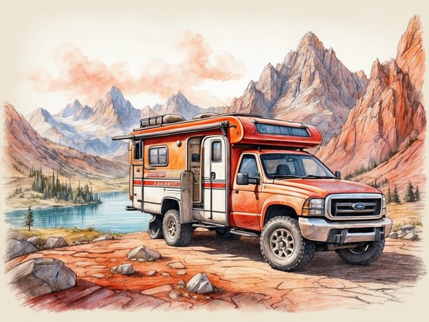 Auf dem Bild ist ein orangefarbener Wohnmobil zu sehen, der in einer schönen Naturkulisse mit Bergen und einem See geparkt ist. Dies könnte eine großartige Gelegenheit für Familien und Kinder sein, gemeinsam Zeit in der Natur zu verbringen.Hier sind einige Aktivitäten, die man planen könnte:1. **Camping**: Übernachtungen im Wohnmobil ermöglichen es, nachts die Sterne zu beobachten.2. **Wanderungen**: In den Bergen gibt es oft viele Wanderwege, die für Kinder geeignet sind.3. **Angeln**: Der nahegelegene See könnte ein perfekter Ort sein, um mit der Familie Angelausflüge zu unternehmen.4. **Picknick**: Ein Picknick im Freien sorgt für eine entspannte Mahlzeit in der Natur.5. **Fotografie**: Kinder können lernen, mit einer Kamera den schönen Natur überblick festzuhalten.Solche Aktivitäten fördern die Bindung und bieten eine großartige Möglichkeit, die Natur zu erkunden!