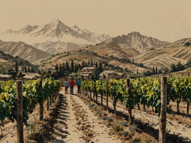Auf dem Bild sind Weinberge zu sehen, die typisch für die Region Mendoza in Argentinien sind. In Mendoza gibt es viele Aktivitäten, die man genießen kann, darunter:
1. **Weinproben**: Besucher können verschiedene Weingüter besichtigen und exklusive Weine probieren.
2. **Touren durch die Weinberge**: Es werden geführte Touren angeboten, die Einblicke in den Weinbauprozess geben.
3. **Kulinarische Erlebnisse**: Viele Weingüter bieten auch gastronomische Delikatessen, die perfekt zu den Weinen passen.
4. **Wandern**: Die umliegenden Berge und Landschaften laden zu schönen Wanderungen ein.
5. **Radfahren**: Man kann die herrliche Landschaft auf dem Fahrrad erkunden.
Die atemberaubende Aussicht auf die Berge im Hintergrund ergänzt das gesamte Erlebnis in dieser malerischen Region.