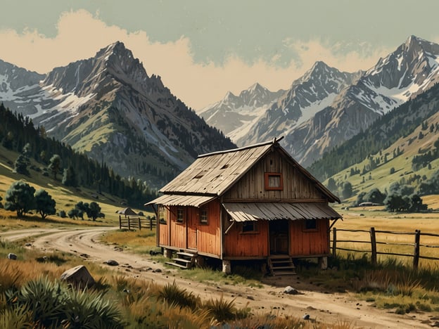 Auf dem Bild ist eine malerische Landschaft mit einem alten, rustikalen Holzhaus in der Mitte zu sehen, umgeben von weiten grünen Wiesen und majestätischen Bergen im Hintergrund. Diese Szenerie strahlt Ruhe und Naturverbundenheit aus.**Praktische Tipps für deinen Besuch in Salta:**1. **Entdecke die Natur:** Besuche das nahegelegene Valle de Calchaquíes oder die Salinas Grande, um die beeindruckende Landschaft der Region zu genießen.2. **Essen und Trinken:** Probiere lokale Spezialitäten wie empanadas und den berühmten Malbec-Wein. Es gibt viele gemütliche Restaurants, die authentische argentinische Gerichte anbieten.3. **Kulturelle Erlebnisse:** Besuche das Museum für ethnische Kultur (Museo de Arqueología de Alta Montaña) und erfahre mehr über die Inka-Geschichte und die Kulturen der Region.4. **Transport:** Nutze das öffentliche Verkehrsnetz oder ziehe in Erwägung, ein Auto zu mieten, um die Umgebung flexibel zu erkunden.5. **Wetter:** Informiere dich über das Wetter, da es in der Region große Temperaturschwankungen geben kann. Kleide dich entsprechend, besonders wenn du in die Berge fährst.Genieße deinen Aufenthalt in dieser eindrucksvollen Region Argentiniens!