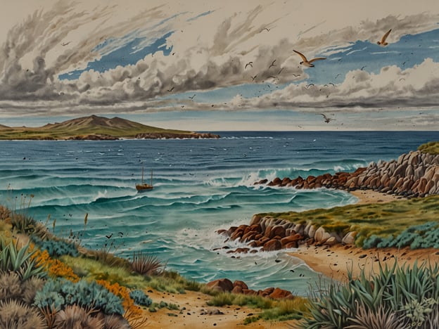 Auf dem Bild ist eine idyllische Küstenlandschaft zu sehen, die das Meer, Wellen, einen kleinen Segelboot und die umgebende Vegetation darstellt. Diese Szene verkörpert die natürliche Schönheit von Puerto Madryn, einem wichtigen Ort für den Schutz der Tierwelt. Die Region ist bekannt für ihre Biodiversität, insbesondere für Wale, Seevögel und Meeressäugetiere.Nachhaltigkeit ist entscheidend, um diese wertvollen Ökosysteme zu schützen. Initiativen zum Schutz der Tierwelt, wie das Management von nachhaltigem Tourismus und Meeresschutzgebieten, spielen eine zentrale Rolle, um die natürliche Umgebung und ihre Bewohner zu bewahren. Es ist wichtig, sensibel mit der Natur umzugehen, um zukünftigen Generationen eine intakte Natur zu hinterlassen.