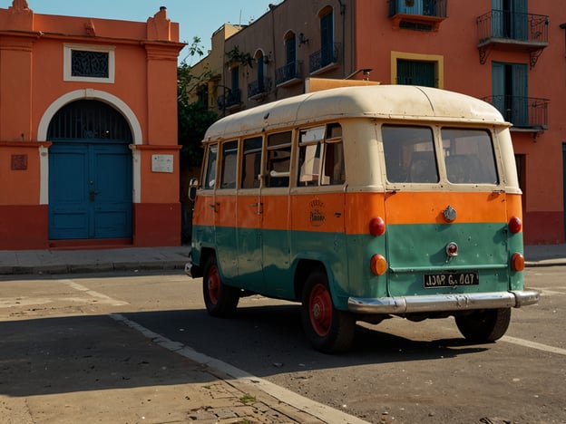 Auf dem Bild ist ein farbenfrohes Fahrzeug zu sehen, das in einem lebhaften urbanen Umfeld steht, wahrscheinlich in La Boca, einem berühmten Viertel in Buenos Aires, Argentinien. Die Gebäude sind in kräftigen Farben gestrichen, was typisch für diese Gegend ist.### Tipps für deinen Besuch in La Boca:1. **Caminito Straße besuchen**: Diese lebhafte Straße ist bekannt für ihre bunten Häuser und Straßenkunst. Es ist ein großartiger Ort für Fotos.2. **Tango-Shows**: La Boca ist ein Zentrum für Tango. Schau dir eine Live-Tango-Performance an oder mache selbst einen kurzen Kurs.3. **Lokale Küchenspezialitäten probieren**: Kosten Sie die traditionelle argentinische Küche, insbesondere Empanadas und Asado in einem der vielen Restaurants.4. **Kunst und Handwerk**: In den umliegenden Kunstmärkten kannst du einzigartige Souvenirs und Kunstwerke finden.5. **Achte auf deine Wertsachen**: Wie in vielen touristischen Gebieten ist es ratsam, auf persönliche Gegenstände zu achten, um Diebstahl zu vermeiden.Viel Spaß in La Boca!
