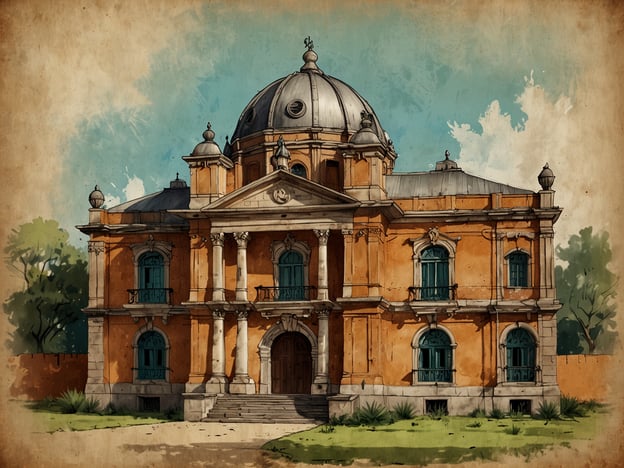 Auf dem Bild ist ein imposantes Gebäude zu sehen, das an die koloniale Architektur erinnert. Die Fassade wirkt majestätisch mit hervorgehobenen Säulen und einem gewölbten Dach, das oft in Kolonialbauten zu finden ist. Die Verwendung von Materialien wie Stein und Ziegel sowie die symmetrischen Fenster und Balkone spiegeln den Einfluss europäischer Bauweisen wider, die in den Kolonialzeiten in verschiedenen Teilen der Welt etabliert wurden.Solche Gebäude dienten nicht nur als Wohn- oder Verwaltungsgebäude, sondern auch als Symbole für Macht und Reichtum der Kolonialherren. Ihre Pracht und das dekorative Design zeigen, wie die Architektur damals genutzt wurde, um eine gewisse gesellschaftliche Hierarchie und kulturelle Überlegenheit zu vermitteln. Gleichzeitig markiert diese Bauweise den kulturellen Austausch, der während der kolonialen Ära stattfand, oft jedoch auch die Dominanz einer Kultur über eine andere.