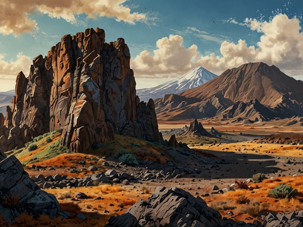 Auf dem Bild sind beeindruckende, zerklüftete Felsen zu sehen, die möglicherweise am Campo de Piedra Pómez in Argentinien dargestellt werden. Diese Region ist bekannt für ihre surrealen Felsformationen und die atemberaubende Landschaft.**Besuchertipps für das Campo de Piedra Pómez:**1. **Beste Reisezeit:** Besuchen Sie das Gebiet von April bis Oktober, wenn das Wetter milder und die Bedingungen ideal für Wanderungen sind.2. **Wasser mitbringen:** Stellen Sie sicher, dass Sie ausreichend Wasser dabei haben, da die Region sehr trocken ist und die Sonne intensiver scheinen kann.3. **Komfortable Schuhe:** Tragen Sie festes Schuhwerk, da das Terrain uneben und steinig sein kann.4. **Sonnenschutz:** Vergessen Sie nicht Sonnencreme, einen Hut und Sonnenbrillen, um sich vor der intensiven Sonneneinstrahlung zu schützen.5. **Fotografieren:** Halten Sie Ihre Kamera bereit, da die Landschaften einzigartig sind und viele großartige Fotomöglichkeiten bieten.6. **Respektieren Sie die Natur:** Achten Sie darauf, den geschützten Bereich nicht zu schädigen und keinen Müll zu hinterlassen.Viel Spaß beim Entdecken dieser beeindruckenden Landschaft!