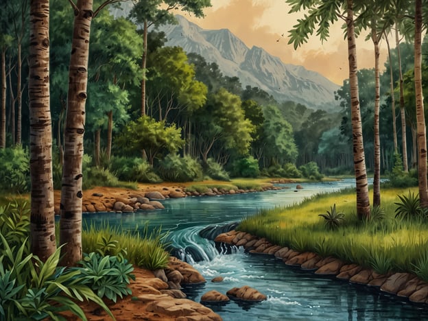 Auf dem Bild ist eine malerische Naturlandschaft mit einem klaren Fluss zu sehen, der durch einen dichten Wald fließt. Umgeben von hohen Bäumen und grüner Vegetation erstrecken sich sanfte Hügel im Hintergrund. Solche Landschaften sind typisch für Reservate, die eine wichtige Rolle für den Erhalt natürlicher Lebensräume spielen.Die Bedeutung eines Reserva Natural für die Region ist erheblich: Es schützt die Biodiversität, bietet Lebensraum für viele Tier- und Pflanzenarten und fördert die nachhaltige Nutzung von Ressourcen. Darüber hinaus sind solche Gebiete oft wichtig für den ökologischen Tourismus, der sowohl die lokale Wirtschaft unterstützt als auch das Bewusstsein für Umweltschutz fördert. Naturschutzgebiete spielen somit eine essentielle Rolle im Erhalt der natürlichen Schönheit und der ökologischen Gesundheit einer Region.