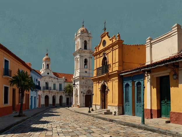Auf dem Bild sind charakteristische Architektur und Straßenansichten von Sucre zu sehen, einer Stadt in Bolivien, die für ihr koloniales Erbe bekannt ist. Die bunten Häuser mit ihren charmanten Fassaden und erhaltenen historischen Elementen spiegeln den kolonialen Stil wider.Einzelne Sehenswürdigkeiten könnten die Kathedrale von Sucre und das Haus von La Libertad umfassen, die beide bedeutende kulturelle und historische Stätten in der Stadt darstellen. Sucre ist auch bekannt als Schauplatz wichtiger historischer Ereignisse und bietet Besuchern die Möglichkeit, in die Vergangenheit einzutauchen, während sie durch die malerischen Straßen schlendern.