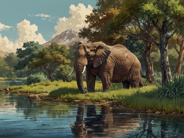 Auf dem Bild ist ein Elefant zu sehen, der an einem Gewässer steht, umgeben von einer üppigen Landschaft mit Bäumen und Bergen im Hintergrund.Die Laguna Verde hat eine wichtige Bedeutung für die Region. Sie spielt eine entscheidende Rolle im Ökosystem, indem sie Lebensraum für zahlreiche Tierarten, einschließlich Elefanten, bietet. Zudem dient sie als Wasserquelle, die sowohl die lokale Flora als auch die Fauna unterstützt. Zusätzlich hat die Laguna Verde kulturelle und wirtschaftliche Bedeutung, da sie oft touristische Ziele anzieht und somit zur lokalen Wirtschaft beiträgt. Der Schutz solcher Naturräume ist entscheidend für den Erhalt der Biodiversität und die nachhaltige Entwicklung der Region.