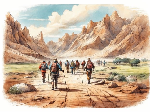 Auf dem Bild sind Wanderer zu sehen, die durch eine beeindruckende Landschaft mit Bergen und einem offenen Gelände gehen. Diese Szene vermittelt ein Gefühl von Abenteuer und Naturverbundenheit.In Bodenmais hat Bogenschießen eine besondere Bedeutung, da es nicht nur eine sportliche Betätigung ist, sondern auch ein gemeinschaftliches Erlebnis fördert. Die Region bietet malerische Kulissen, die das Bogenschießen zu einer entspannenden und meditativen Aktivität machen. Es kann helfen, die Konzentration zu verbessern und ein besseres Verständnis für Technik und Präzision zu entwickeln, was auch beim Wandern von Vorteil sein kann. Das Zusammenspiel von Natur, Sport und Gemeinschaft trägt zur Attraktivität von Bodenmais als Freizeitort bei.