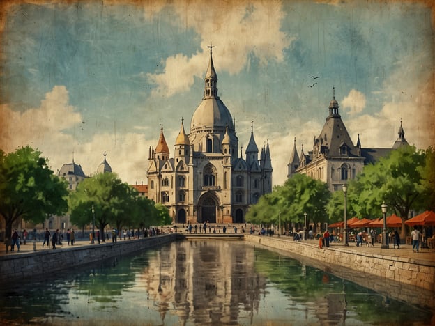 Auf dem Bild ist eine beeindruckende Architektur zu sehen, die an eine historische Kirche oder Kathedrale erinnert, flankiert von elegant gestalteten Gebäuden und Bäumen entlang eines Gewässers. Es scheint, dass Menschen entlang eines Ufers spazieren gehen.### Praktische Informationen für Ihren Besuch:1. **Anreise**: Überprüfen Sie die besten Verkehrsanbindungen, wie U-Bahn- oder Buslinien, die zu diesem Ort führen.2. **Öffnungszeiten**: Informieren Sie sich über die Öffnungszeiten der Kirche oder des Museums, falls verfügbar.3. **Führungen**: Viele historische Stätten bieten geführte Touren an, die tiefere Einblicke in die Geschichte und Architektur geben.4. **Eintrittspreise**: Prüfen Sie, ob Eintrittsgebühren anfallen und ob es Ermäßigungen gibt.5. **Essen & Trinken**: In der Nähe könnten Cafés oder Restaurants sein, wo Sie lokale Spezialitäten probieren können.6. **Besondere Veranstaltungen**: Informieren Sie sich über eventuelle Veranstaltungen oder Gottesdienste, die während Ihres Besuchs stattfinden könnten.Viel Spaß bei Ihrem Besuch!