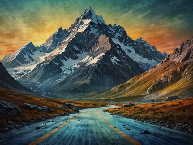 Auf dem Bild ist eine beeindruckende Berglandschaft zu sehen, die von majestätischen Gipfeln und einer malerischen Straße durch eine grüne und gelblich-braune Ebene geprägt ist. Die Szenerie strahlt eine ruhige und majestätische Atmosphäre aus, besonders durch das Spiel von Licht und Schatten sowie die verschiedenen Terrains.**Magischer Höhepunkt: Was macht Chacaltaya einzigartig?**Chacaltaya ist nicht nur ein beeindruckender Berg in Bolivien, sondern auch bekannt für seine hohe Höhenlage. Er war einst das höchste Skigebiet der Welt und bietet atemberaubende Ausblicke auf die umliegenden Anden. Zudem ist die Region für ihre vielfältige Flora und Fauna berühmt. Die Kombination aus Abenteuer, Natur und einer einzigartigen geographischen Lage macht Chacaltaya zu einem besonderen Ziel für Natur- und Bergliebhaber.