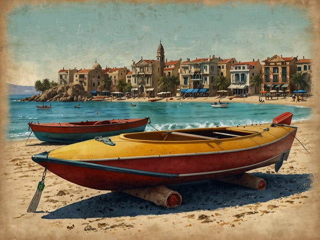 Auf dem Bild sind zwei Boote zu sehen, die an einem Strand liegen. Im Hintergrund erkennt man eine malerische Küstenlandschaft mit schönen Häusern und Palmen.**Praktische Tipps für deinen Besuch in Copacabana:**1. **Strandaktivitäten:** Nutze die Gelegenheit für Wassersportarten wie Kajakfahren oder Stand-Up-Paddling. Es gibt zahlreiche Verleihe am Strand.2. **Essen und Trinken:** Probiere lokale Spezialitäten in den Strandrestaurants. Die Cocktails, wie Caipirinha, sind ein Muss!3. **Sicherheit:** Achte auf deine Wertgegenstände, insbesondere am Strand, und halte sie nah bei dir.4. **Transport:** Nutze öffentliche Verkehrsmittel oder einfache Taxidienste, um dich in der Stadt fortzubewegen.5. **Kultur und Nachtleben:** Plane abends einen Besuch in einer der vielen Bars oder Clubs, um das Nachtleben zu genießen.Viel Spaß in Copacabana!