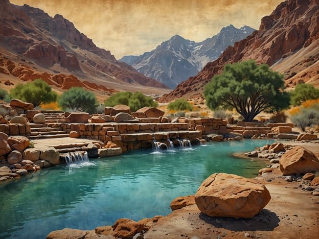 Auf dem Bild sieht man eine beeindruckende Naturlandschaft, die an das Cajamarca-Tal in Peru erinnern könnte. In dieser Region können Besucher zahlreiche Aktivitäten und Abenteuer erleben.Man könnte beispielsweise die heißen Quellen erkunden und sich in dem klaren Wasser entspannen. Wandern und Trekking in den umliegenden Bergen bieten atemberaubende Ausblicke auf die Landschaft. Außerdem gibt es Möglichkeiten für kulturelle Erlebnisse, wie den Besuch von archäologischen Stätten oder lokalen Märkten, wo man die traditionelle peruanische Kultur kennenlernen kann.Die idyllische Umgebung lädt auch zu Fototouren ein, um die Schönheit der Natur festzuhalten.
