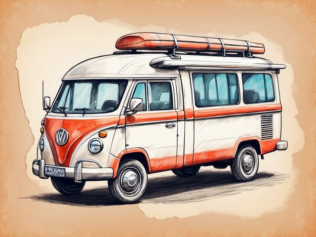 Auf dem Bild ist ein klassischer Volkswagen-Bus zu sehen, der in einem rot-weißen Design gehalten ist. Er könnte für spannende Familienausflüge oder Reisen in die Natur genutzt werden.Aktivitäten für Groß und Klein könnten sein:1. **Picknick im Park**: Leckeres Essen einpacken und im Freien genießen.2. **Campingausflug**: Ein Wochenende in der Natur verbringen, vielleicht mit Zelten und Lagerfeuer.3. **Roadtrip**: Eine schöne Route planen und verschiedene Orte entdecken.4. **Kreatives Basteln**: Aus Karton oder Papier eigene kleine VW-Busse basteln.5. **Spiele im Freien**: Ballspiele oder Schnitzeljagd organisieren.Diese Aktivitäten bringen Familie und Freunde zusammen und sorgen für Spaß für alle Altersgruppen!