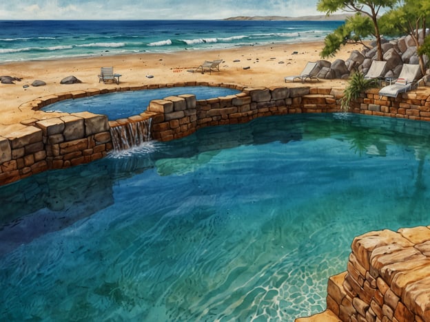 Auf dem Bild ist eine idyllische Landschaft mit einem Pool und einem angrenzenden Strand zu sehen. Praktische Tipps für deinen Besuch in Maragogi:1. **Beste Reisezeit**: Besuche Maragogi zwischen Dezember und März, um das beste Wetter und klare Strände zu genießen.2. **Schnorcheln**: Nutze die Gelegenheit, die faszinierende Unterwasserwelt zu erkunden. Es gibt viele Schnorchel- und Tauchmöglichkeiten.3. **Lokal essen**: Probiere die lokale Küche, insbesondere die Meeresfrüchte und traditionelle Gerichte in den Restaurants entlang des Strandes.4. **Sonenschutz**: Vergiss nicht, hochwertigen Sonnenschutz zu verwenden, um dich vor der intensiven Sonne zu schützen.5. **Transport**: Überlege, ein Auto oder ein Moped zu mieten, um die Umgebung bequem zu erkunden.6. **Respektiere die Natur**: Achte darauf, keine Müll zurückzulassen und die lokale Flora und Fauna zu respektieren.Viel Spaß in Maragogi!