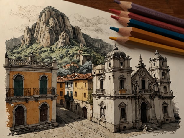 Auf dem Bild ist eine malerische Ansicht von Pirenópolis zu sehen, mit historischen Gebäuden und einer beeindruckenden Berglandschaft im Hintergrund. Für Besucher von Pirenópolis empfehle ich:1. **Erkunde die Altstadt**: Die historischen Gebäude und der charme der Stadt sind einzigartig. Nutze die Gelegenheit, durch die engen Gassen zu schlendern und die Architektur zu bewundern.2. **Besuche die Kirchen**: Die zahlreichen Kirchen, wie die Igreja de Nosso Senhor do Bonfim, sind nicht nur architektonische Meisterwerke, sondern auch bedeutende kulturelle Stätten.3. **Natürliches Umfeld genießen**: Die Umgebung von Pirenópolis bietet viele Möglichkeiten für Wanderungen und Ausflüge in die Natur, insbesondere zu den Wasserfällen und den beeindruckenden Felsen.4. **Kulinarische Entdeckungen**: Probiere lokale Spezialitäten in den Restaurants und Cafés. Die traditionell zubereiteten Gerichte sind ein Highlight.5. **Kunst und Handwerk**: Nimm dir Zeit, lokale Kunsthandwerke zu entdecken und vielleicht ein Andenken zu kaufen, das die Kultur der Region widerspiegelt.Nutze die Klänge und Farben der Umgebung, um ein vollständiges Erlebnis zu haben!